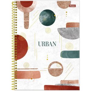Caderno Espiral Capa Dura Universitário 10 Matérias Urban 160 Folhas Foroni Estampa 3