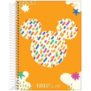 Caderno Espiral Capa Dura Colegial A5 10 Matérias 160 Folhas Mickey Arts Jandaia Estampa 4