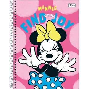 Caderno Espiral Universitário 1 Matéria Minnie Fit 80 Folhas Tilibra Estampa 1