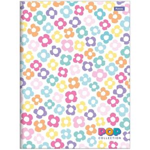 Caderno Brochura Capa Dura Universitário Pop Collection 80 Folhas Foroni Branco