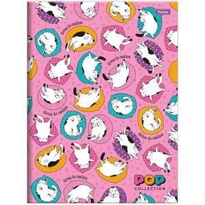 Caderno Brochura Capa Dura Universitário Pop Collection 80 Folhas Foroni Rosa