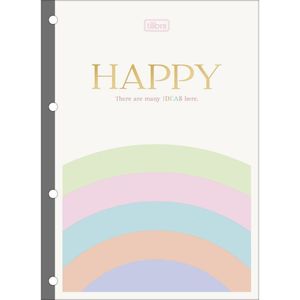 Refil Tiliflex Para Caderno Argolado Universitário Happy 80 Folhas Tilibra