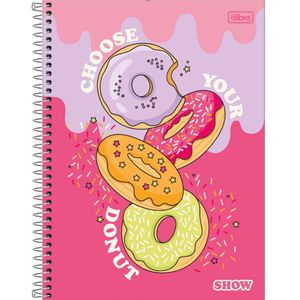 Caderno Espiral Capa Dura Universitário 1 Matéria Show Feminino 80 Folhas Tilibra Estampa 3