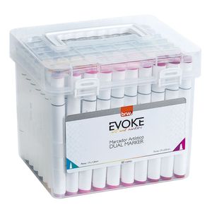 Marcador Artístico Evoke Dual Marker Brw 80 Cores