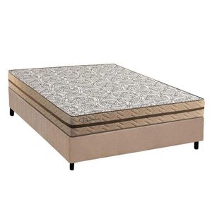 Cama Box Casal: Colchão Molas Ensacadas Paropas Basic + Base Crc Suede Clean (138x188)