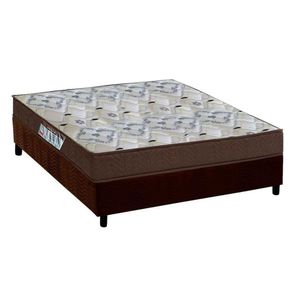 Cama Box Viúva: Colchão Espuma D45 Ortobom Iso 150 Mega Firme + Base Crc Suede Brown (128x188)
