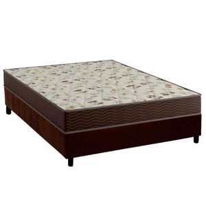 Cama Box Viúva: Colchão Espuma D33 Ortobom Physical Hiper Resistente 20 + Base Crc Suede Brown (128x188)