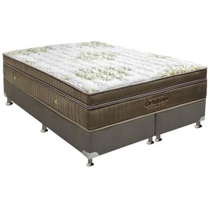 Cama Box King: Colchão Molas Superpocket Ensacadas Ortobom Gold + Box Suede Gray (193x203)