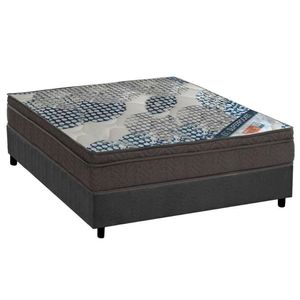 Cama Box Casal: Colchão Molas Ensacadas Ortobom Iso + Base Crc Suede Gray (138x188)