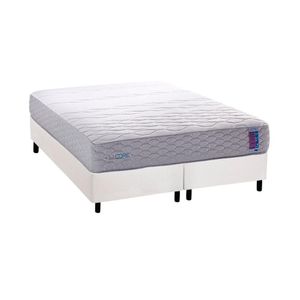 Cama Box Queen: Colchão Espuma D33 Herval - Ag 65 Feelcore + Base Crc Courano White (158x198)