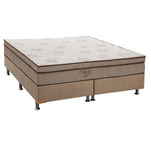 Cama Box Queen: Colchão Molas Superpocket Ensacadas Ortobom Celebrita + Base Crc Suede Clean (158x198)