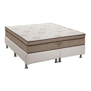 Cama Box Queen: Colchão Molas Superpocket Ensacadas Ortobom Celebrita + Base Crc Courano White (158x198)