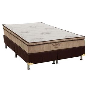 Cama Box King: Colchão Molas Superpocket Ensacadas Ortobom Celebrita + Base Crc Suede Brown (193x203)