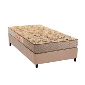 Cama Box Solteiro: Colchão Espuma D33 Paropas Pasquale Wave Clean + Base Crc Suede Clean (88x188)