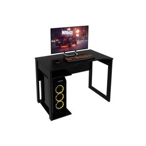 Mesa De Computador Solteiro Gamer Me4161 Preto Tecno Mobili