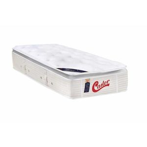 Colchão Solteirão Espuma Visco Gel Molas Ensacadas Pocket Gold Star Slx Vitagel Pillow Top (96x203x29) - Castor