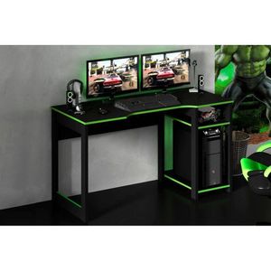 Mesa Computador Casal Gamer Me4152 Preto Verde Tecno Mobili