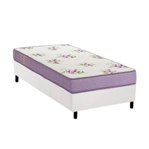 Conjunto Box Solteiro: Colchão Espuma Ortobom D23 Physical Super Resistente + Base Crc Courano White (88x188)