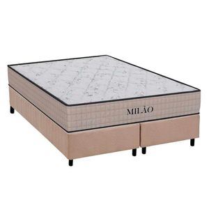 Conjunto Box Queen: Colchão Espuma Orthoflex D33 Milão Black + Base Crc Suede Clean (158x198)