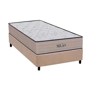 Conjunto Box Solteiro: Colchão Espuma Orthoflex D33 Milão Black + Base Crc Suede Clean (78x188)