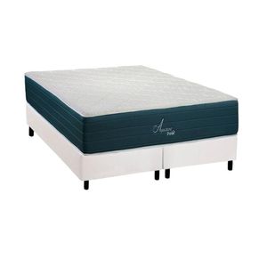Conjunto Box King: Colchão Molas Polar Ensacadas Aquariuns + Base Crc Courano White (193x203)