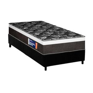 Conjunto Box Solteiro: Colchão Anatômico Plumatex D33 Selectus + Base Crc Suede Black (88x188)