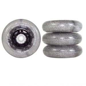 Roda Glitter Led Special Prata 80mm/85a Jogo