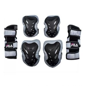 Kit De Proteção Fila Jr Girl Fp Gears Sl-bk-pk Tam Xxp