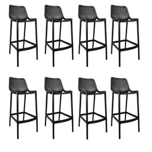 Cadeira Banqueta Alta Plastico Com Encosto Oficial Safira Kit 8 Cadeiras Banqueta Alta Plastico Encosto Oficial Safira