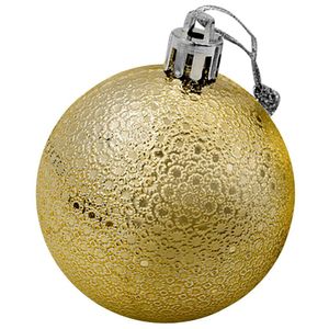Kit 12 Bolas Natalinas Enfeite árvore De Natal 7cm Dourado