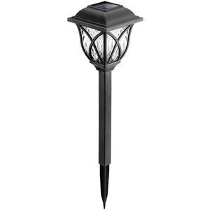 Kit 2 Luminárias Solar Luz De Led Branco Para Jardim