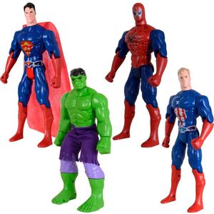 Quarteto Brinquedos Heróis 29cm Vingadores E Liga Da Justiça