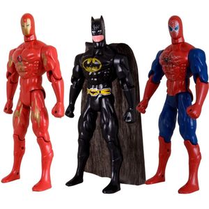 Kit Trio Brinquedos Batmam Homem Aranha Homem De Ferro 29cm