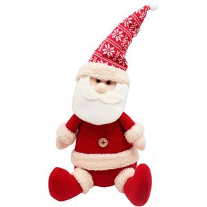 Decoração Boneco Papai Noel Sentado Enfeite Natalino De 35cm