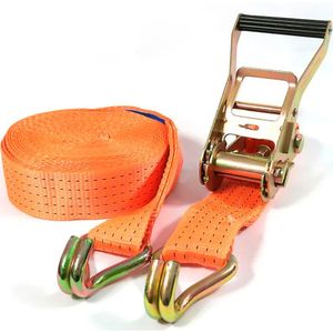 Cinta Tensor Laranja Amarração De Carca Alça Catraca 6m 40mm