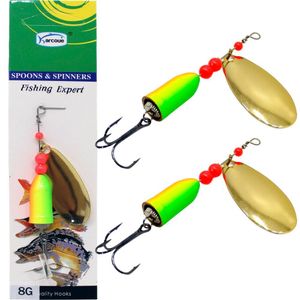 Kit 6 Isca Artificial Equipamento Pesca Anzóis Giratório 8g