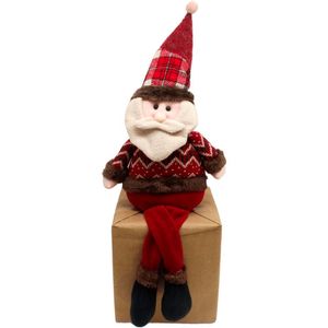 Decoração Boneco Papai Noel Natalino Com Pernas Moles 60cm