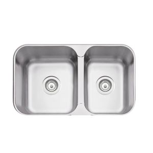 Cuba De Embutir-sobrepor Tramontina Isis 2c 34-28 Bs Em Aço Inox Acetinado 69x40 Com 2 Cubas