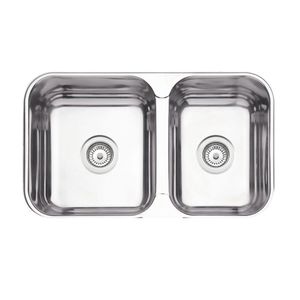 Cuba De Embutir-sobrepor Tramontina Isis 2c 34-28 Bs Em Aço Inox Polido 69x40 Com 2 Cubas