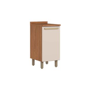 Módulos De Cozinha Requinte Balcão Com Tampo Requinte Com 1 Porta 40cm Nature Areia2 Aéreos + 1 Balcão + 1 Complemento