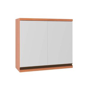 Módulo Cozinha Telasul Thela Macadâmia Armário Thela Macadâmia Com 2 Portas 80cm Freijó Branco Telasul