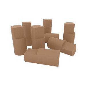 Módulo Cozinha Connect Kit Com 8 Pés Madeira Para Balcão De Jequitibá2 Aéreos + 1 Balcão + 1 Complemento