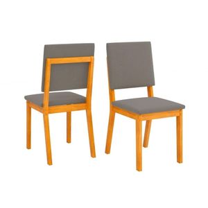 Cadeira De Cozinha Talia Cedro Suede Lunar Grafite