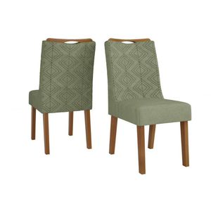 Cadeira De Cozinha Stela Kit 2 Un Ipe Linho Mate Verde