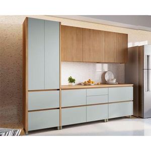 Kit Cozinha Modulada 5 Peças Rainha Gourmet 2 Aéreos + 2 Balcões + 1 Paneleiro C5p33 Nature Verde