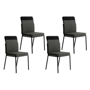 Kit 4 Cadeiras De Cozinha Duo 1739 4 Uni Preto Grafite Preto