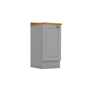 Gabinete De Cozinha Modulado Balcão Com Tampo Americana Com 1 Porta 40cm Cinza