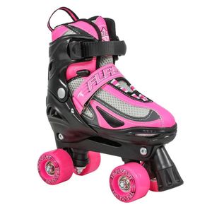 Patins Quad Infantil Traxart Flash - 54mm Abec-7 (par) Cor:rosa;tamanho:28-31