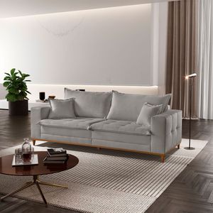 Sofá Matrix 02 Módulos De 80cm B25cm Meu Sofá Online A230 Linho Cinza