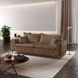 Sofá Matrix 02 Módulos De 80cm B25cm Meu Sofá Online B016 Veludo Marrom